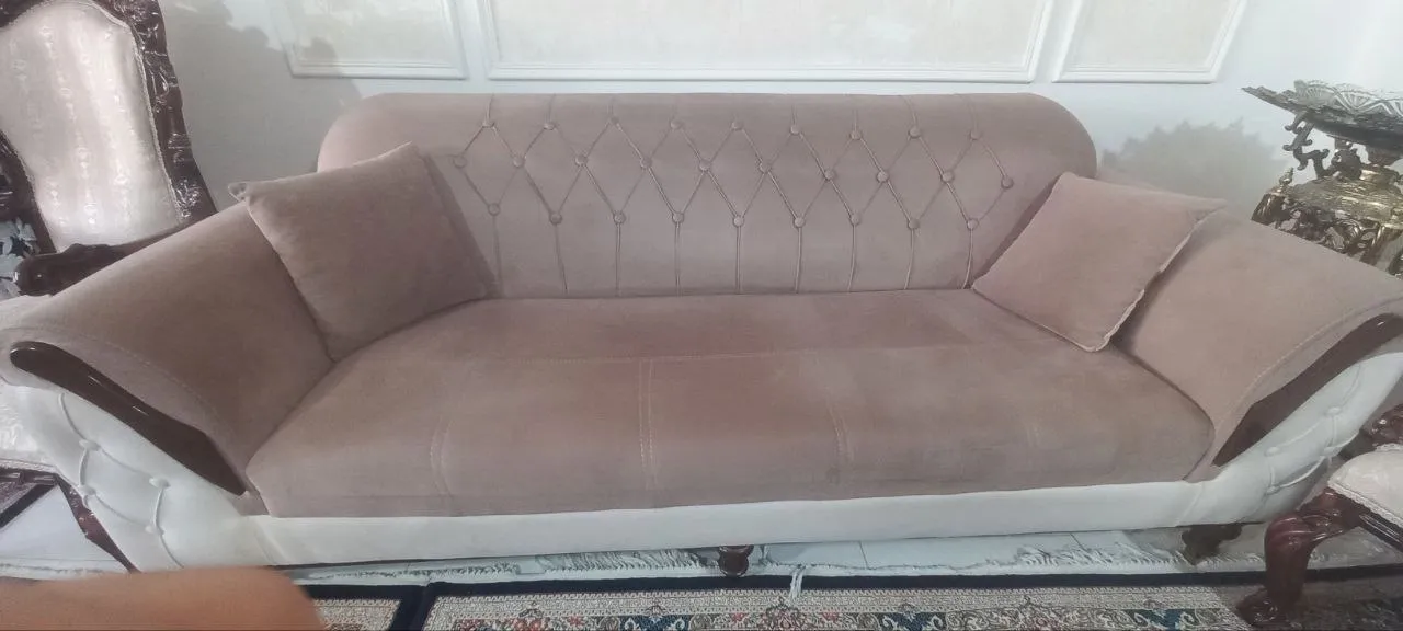 مبل راحتی 5 نفره با پارچه نانو در حد نو — تصویر ۲